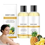 Ananas Extrakte Hydratisierende Körperöl,Hydratisierende Bad & Nach Dusche Kör/peröl für Frauen,Ananas Öle nach Dusche für trockene Haut,Reise Größe duftende Körpe/röle,Rasieröl für Frauen (2)