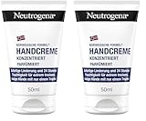 Neutrogena Handcreme konzentriert parfümiert, beruhigende Feuchtigkeitscreme gegen rissige Haut mit 40% Glycerin + Vitamin E, sofort feuchtigkeitsspendende Handcreme für sehr trockene Hände (50 ml)