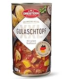 DREISTERN Gulaschsuppe 1200g I Mit Rindfleisch & Gemüse I XXL Herzhafter Eintopf in recyclebarer Konservendose I Lange Haltbarkeit dank natürlicher Konservierung I Hausmacher Qualität