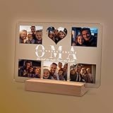 Yuweli® Geschenke für Oma personalisierte Nachtlampe mit Foto und Namen als Geschenk für Oma zum Geburtstag Weihnachten