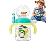 Yonuaret Auslausicherer Antitropf-Trinklernbecher,Ab 6 Monaten Baby Trinkbecher,Trinkflasche Mit Strohhalm, Whale Squirt Baby Trinklernflasche Mit Haltegriff Trinkbecher Für Und Kinder (300ml)