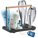 D&D Living All-in-One Flaschenhalter für SodaStream - Abtropfgestell für Flaschen Aller Art: Duo, Crystal, Easy, Trink- und Babyflaschen - Universal-Trockenständer (Metall, Schwarz)