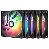 Thermalright TL-C12C-S X5 CPU-Luftlüfter 120mm ARGB Gehäusekühlerlüfter, PWM Silent Computer Lüfter mit S-FDB-Lager, Lüfter mit bis zu 1550 U/min Drehzahl, PC-Lüfter, 5-Lüfter-Pack CPU-Luftlüfter