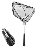 1 Stück Fischernetz Kescher Angeln Teleskop Kescher, Fischernetz Klappbar Kompakt Angel Kescher Teich Karpfenkescher Outdoor Fischkescher Angelzubehör Angeln Kescher für Kinder Erwachsene