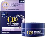 NIVEA Q10 Anti-Falten Beruhigung Nachtpflege (50 ml), feuchtigkeitsspendende Nachtcreme mit purem Q10 und Süßholzextrakt, Gesichtspflege Creme für sensible Haut