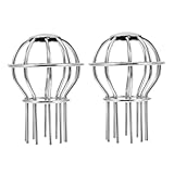 ELAYARD 2 Teiliges Edelstahl Dachrinnen Sieb Rohr Netzfilter Laubschutz Fallrohr Filter Dachablauf Schutz Laubgitter für Regentonne und Abfluss ohne Werkzeug Einfache Montage