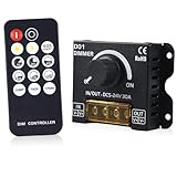 Led Dimmer DC 5V-24V 30A RF, PWM Dimming Controller, Led Light Strip Dimmer, Schalter Drehdimmer, Wireless Control, Led Dimmer Schalter Mit Fernbedienung Für Led Strip Lights