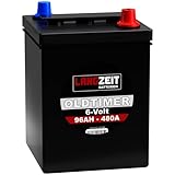 LANGZEIT Oldtimer Batterie 6V 96Ah Autobatterie Starterbatterie 6-Volt