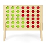 WoodenFun 4 Gewinnt Reisespiel Brettspiel für Kinder Holz 4 in Einer Reihe Spiel Strategie Spiel Kinder Puzzle Spielzeug Geschenk ab 3+