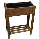 HRB Hochbeet aus Holz, Pflanzkasten für Innen und Außen - Wetterbeständiges, Nachhaltiges Holz in Braun, Kräuterbeet Ideal für Gartenfreunde