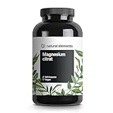 Premium Magnesiumcitrat – 365 Kapseln – Hochdosiert: 2320mg (davon 360mg elementares Magnesium) pro Tagesdosis – Ohne Zusätze – vegan, laborgeprüft und in Deutschland produziert