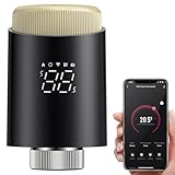 MIUCDA Smart Heizkörperthermostat WiFi, kein Gateway Erforderlich，Thermostat Heizung Smart, Programmierbarer Energiesparen Digital Thermostat TRV Kompatibel Alexa, Google Home，Tuya，Smart Life