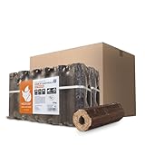 HEIZFUXX Holzbriketts PiniKay Octagon - Hartholzbriketts 20 kg (2x10 kg) - Briketts mit Zugloch für Kamin, Heizkessel & Ofen - Schnell entzündbar, hoher Heizwert & geringer Aschegehalt
