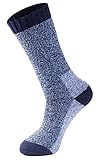 COSHAL® Herren-Socken aus Merinowolle, strapazierfähig, bequem, dick, für den Winter, warm, atmungsaktiv, Outdoor, Wandern, Trekking, Sportqualität, wärmegepolstert, Blau (1 Paar), Einheitsgröße