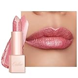 OULAC Feuchtigkeits Glanz Lippenstift Rosa, Schimmernder mit Glänzender Oberfläche, Cremige Textur, Lippenpflege für Feuchtigkeitsspendende Lippen, Vegan (03) Pink Jewel