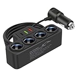 Zwpontia Multiport Autoladegerät - 1 zu 4 Kfz-Adapter mit PD 30W/QC3.0 Schnellladung | Schnellladung Fahrzeug Port Extender, Autoladeanschluss für mehrere Geräte