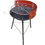 RILOOP Festival Holzkohlegrill 36x36x55cm Rundgrill Standgrill Camping Garten Grill NEU