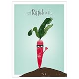 Close Up Heute Rettich die Welt Kunstdruck/Poster im Kleinformat 30x40cm - Premium Qualität 250g/m