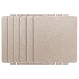 NAMOARLY Mikrowellen Wellenleiterabdeckung 6 Stück Universelle Glimmerplatten Hitzebeständig Mikrowellenofen Ersatzteile Zubehör