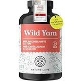 NATURE LOVE® Wild Yam Kapseln - 180 Wechseljahre Kapseln vegan - Hochdosiert mit 880mg Extrakt (davon 176mg Diosgenin) - laborgeprüft, ohne unerwünschte Zusätze und in Deutschland produziert