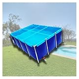 Mobiler Fischteich für den Außenbereich, oberirdischer Aquariumpool für Koi & Hummer, Stahlrahmen mit Ablassventil, ideal für Fischzucht und Wasserlebewesen