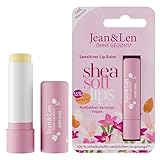 Jean & Len Sensitiver Lip Balm mit Bio-Sheabutter & Bio-Mandelöl, beruhigt, bewahrt die Lippen vor dem Austrocknen, für geschmeidig weiche Lippen, Ohne Mineralöl, Parfümfrei, vegan, 4,7 g
