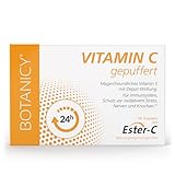 VITACTIV Vitamin C gepuffert - 30 Kapseln - Gepuffertes Vitamin C, Markenrohstoff Ester-C - Hochdosiert, 520mg pro Kapsel - Magenfreundlich, 24h Depot - Hohe Bioverfügbarkeit, Vegan, Laborgeprüft