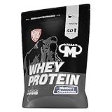 Mammut Nutrition Whey Protein Pulver Blueberry Cheesecake – 1kg – 27g Protein pro Portion – Eiweißpulver mit hohem BCAA-Anteil – Perfekte Löslichkeit in Wasser & Milch – Ideale Zwischenmahlzeit