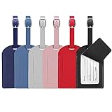 6 Stück Kofferanhänger Gepäckanhänger Reise Für Koffer, Kofferanhänger ID Etikett mit Adressschild Namenschild Wasserdichte Tags für Geschäftsreise, Flugreisen, Paare Hochzeit Reisegeschenk