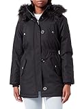 ONLY Damen Winterparka ONLIris mit Fellkapuze 15304625 Black/Black Fur M