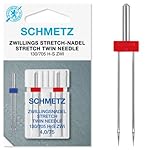 SCHMETZ Nähmaschinennadel | 2 Zwillings-Stretch-Nadeln 4,0/75 | 130/705 H-S ZWI NE 4,0 | Auf nahezu allen Haushaltsnähmaschinen mit Zickzack-Funktion einsetzbar