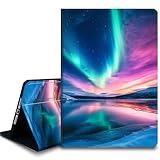 Bxgolkgd Tablet-Schutzhülle für Microsoft Surface Go 4/3/2/1 10,5 Zoll, stoßfeste Standhülle mit Wärmeableitung, automatische Wake-/Sleep-Funktion, Aurora-Landschaft