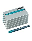 LAMY T10 5er Set Tintenpatronen mit großem Tintenvorrat - geeignet für alle Lamy Patronenfüllhaltermodelle - Inhalt 1,25ml je Patrone - 5 Stück pro Päckchen - Tintenfarbe türkis