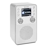 TechniSat DIGITRADIO 317 - Vertikales DAB+ UKW Radio mit Bluetooth Audiostreaming, Radiowecker, Sleeptimer, 2,4 Zoll Farbdisplay, 3 Watt, weiß