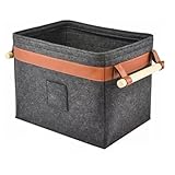 Kaminholzkorb - Holzkorb | Kaminholzhalter mit großer Kapazität, faltbarer Filzkorb aus Filz, mit Griffen, große Kapazität für Kleidung