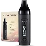 Vaporizer Cannabis IOUQ GeminiKit weed verdampfer kräuter mit LCD Display, Präzise Temperaturregelung, 2200 mAh Akku, Kompakte Größe für Unterwegs Vaporisator(Metallic schwarz)