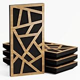 4er-Pack – Schmaler schallabsorbierender Akustik-Diffusionspanel | 50x25cm | Diffusion – Reflexion – Schalldämmung | Modell – Dicke – Farbe: [SKYROSS - 53mm | Eiche]