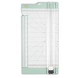 Vaessen Creative Papierschneider Mit Falzbrett 15x30,5cm, Mintgrün, für Scrapbooking und Karten Basteln