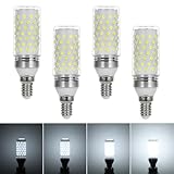 I-SHUNFA E14 LED Mais Dimmbar Lampen, 7W E27 Maiskolben Birnen,ersetzt 70 W Halogenlampe, LED Leuchtmittel für Kronleuchter, Wandlamp AC 220-240V (Kaltweiß 6000k)