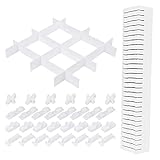 TIMESETL 10Stück Schubladeneinteiler Verstellbar Schubladentrenner, 40,5x5,5cm Kunststoff Schubladen Einteiler Organizer Schubladenraster Fachteiler für Schrank Unterwäsche Socken Krawatten