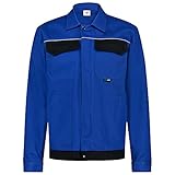 BWOLF ARES 100% Baumwolle Arbeitsjacke Männer Arbeitsjacke Herren Arbeitsjacke Bundjacke (Königsblau/Schwarz, 2XL)