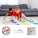 Twister Spiel für Kinder & Erwachsen, Twisting Spiele Ab 6 Jahre, Kindergeburtstag Spiele Bodenspiel mit Spielmatte, Gartenspiele, Partyspiele, Familienspiel, Lustiges Spiel Für Drinnen Und Draußen