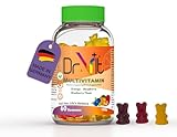 Dr.Vit+ Vegane Multivitamin Gummibärchen, zuckerfrei, mit Vitaminen A, B, C, D, E und Folsäure, für Kinder ab 4 Jahren und Erwachsene