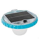 Intex Solar Powered LED Floating Poolleuchte - Solarbetriebene Blitzboje - 2 Beleuchtungsmodi, 28695, Weiß