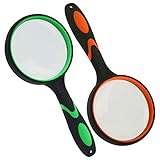 HAKACC 2PCS Lupe für Kinder Insektenbeobachtung & Kindererziehung, tragbares Design, fördert Neugier und Lernfreude, Vergrößerungsglas Senioren Schriftbetrachtung