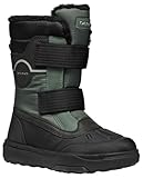 Geox J BUNSHEE PG Boy B A Snow Boot, DK Green/Black, 33 EU