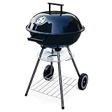 RESCH MAXX Holzkohlegrill Ø 44cm, 4 Personen Grill Holzkohle, fahrbarer Kugelgrill mit Deckel für Unterwegs/Garten/Balkon