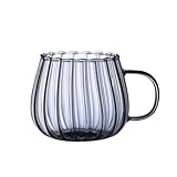 Transparente Glastasse Kreative Kaffee Tee Getränke Dessert Frühstück Milch Tasse Glasbecher Griff Trinkgeschirr Paar Geschenke(Purple)