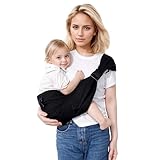 JOYNCLEON Ergonomische Babytragetuch für Neugeborene bis Kleinkind- Go Hinausgehen Baby Hüfttrage Kindertrage Hüftsitz Baby Trage Neugeboren Baby Tragegurt (3-36 Monate) (schwarz) (Schwarz-1)