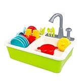 COLORBABY My Home Spielzeugspüle mit Wasser, Spielzeug für Haus und Küche, Spüle mit Zubehör, Kinder 3 Jahre (49025)